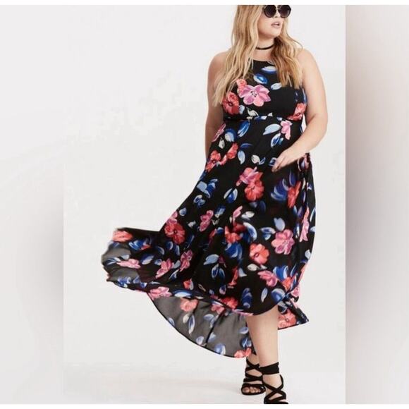 Torrid Black Floral Maxi Dress - Picture 2 of 15